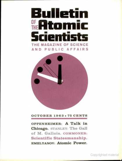 Bulletin of the Atomic Scientists - October 1963