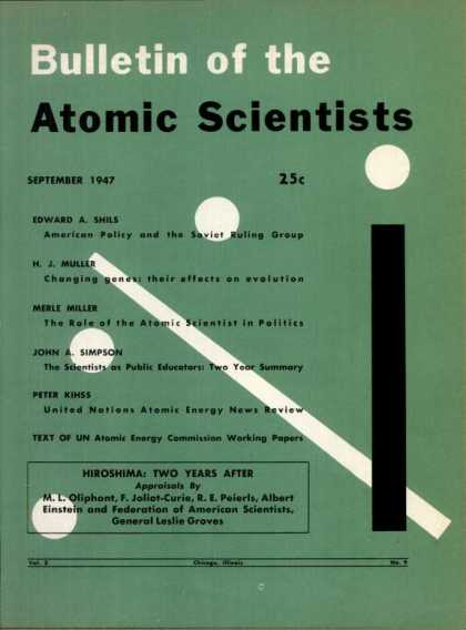 Bulletin of the Atomic Scientists - September 1947