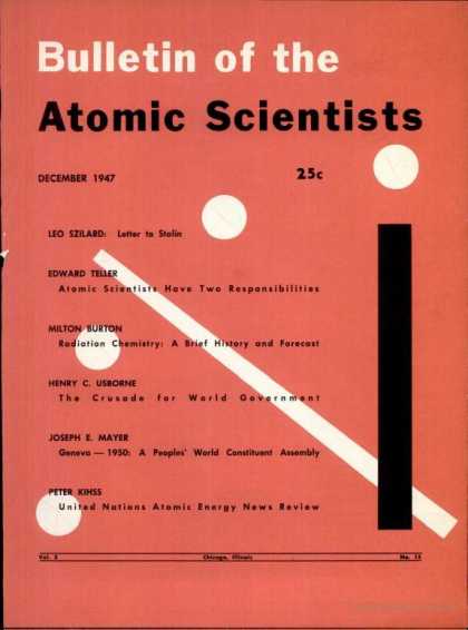 Bulletin of the Atomic Scientists - December 1947