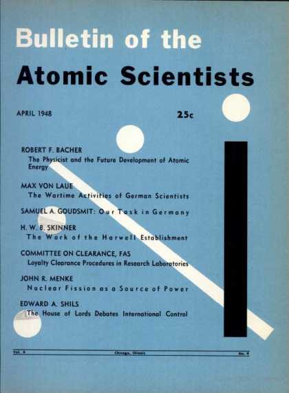 Bulletin of the Atomic Scientists - April 1948