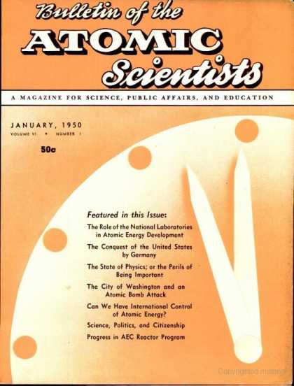 Bulletin of the Atomic Scientists - January 1950