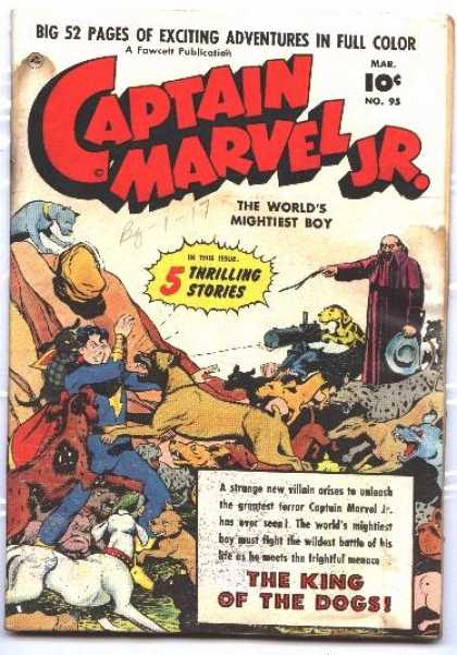 Captain Marvel Jr. 95 - Freddy Freeman - Shazam - Fawcett Comics - Dogs - No 95