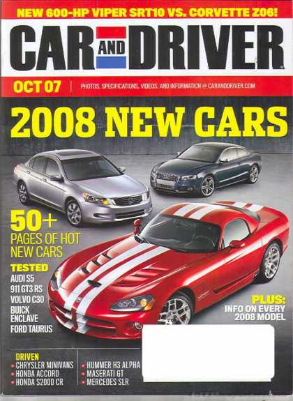 Car and Driver - October 2007
