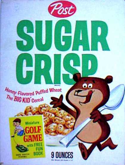 Cereal Boxes - Sugar Bear w/ spoon