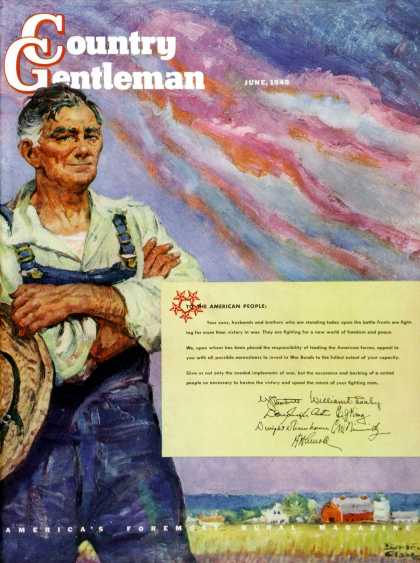 Country Gentleman - 1945-06-01: Farming for the War Effort (Benton Clark)