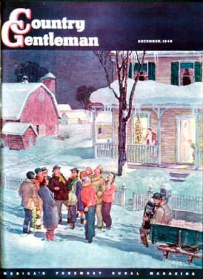 Country Gentleman - 1945-12-01: Christmas Carollers (Henry Soulen)