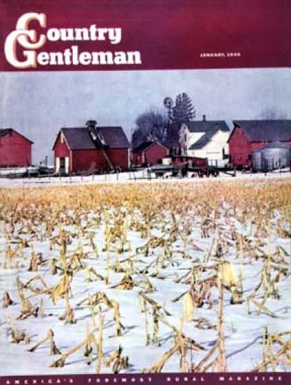 Country Gentleman - 1946-01-01: Winter Cornfield (Thomas Benner)