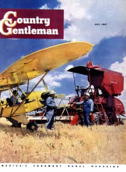 Country Gentleman - 1947-07-01: Crop Duster and Tractor (Alex Martin)