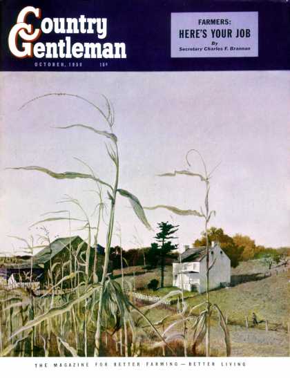 Country Gentleman - 1950-10-01: Autumn Cornfield (Andrew Wyeth)