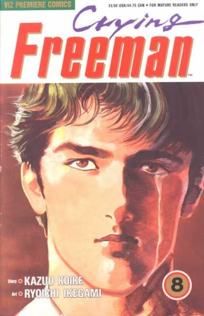 Crying Freeman 8 - Kazuo Koike - Ryoichi Ikegami - Handsome Boy - Brown Eyes - Close-up - Ryoichi Ikegami
