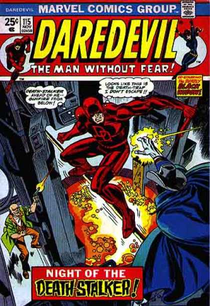 Daredevil 115 - Marvel Comics - The Man Without Fear - Night Of The Death Stalker - Red Suit - Blue Cape