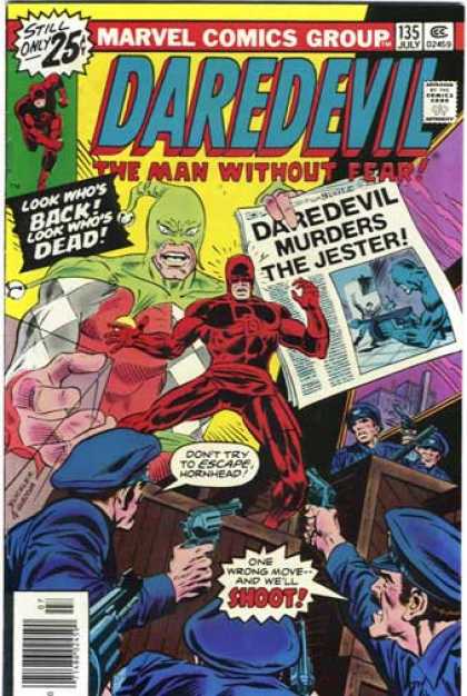 Daredevil 135 - Masked Villian - Super Hero - Framed - Guilty Do-gooder - Crime Fighter - Richard Buckler