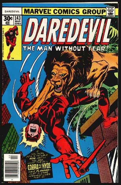 Daredevil 143 - The Man Without Fear - Stick - Marvel Comics Group - Buildings - Cobra Hyde - Dave Cockrum
