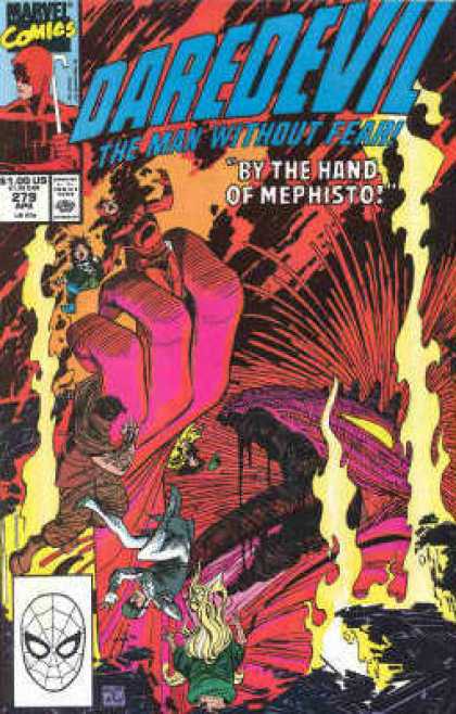 Daredevil 279 - The Man Without Fear - Giant - Fire - Tumbling - Mephisto - John Romita