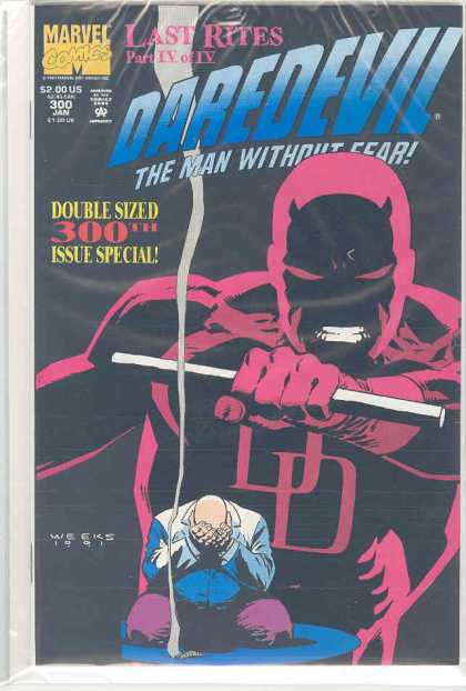 Daredevil 300 - Marvel - Last Rites - Man Without Fear - Double Sized - January