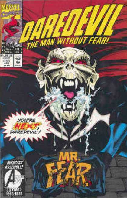 Daredevil 315 - Marvel - Man Without Fear - Speech Bubble - Mr Fear - April - Bud LaRosa
