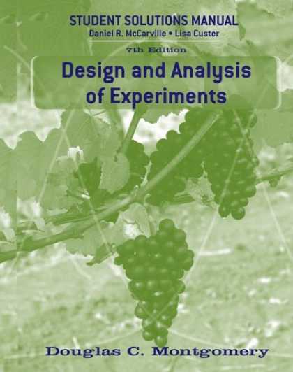 Design Books - Design and Analysis of Experiments, Student Solutions Manual