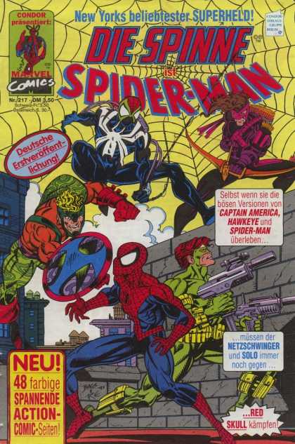 Die Spinne 377 - Spiderman - Captain America - Hawkeye - Black Costume - Red Skull