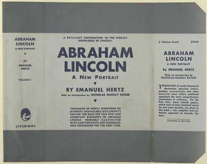 Dust Jackets - Abraham Lincoln, a new po