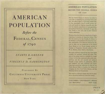 Dust Jackets - American population befor