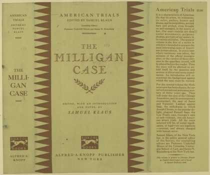 Dust Jackets - The Milligan case.