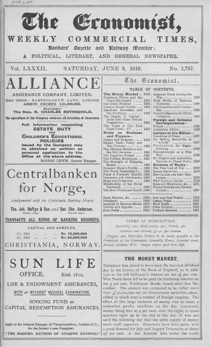 Economist - June 3, 1916