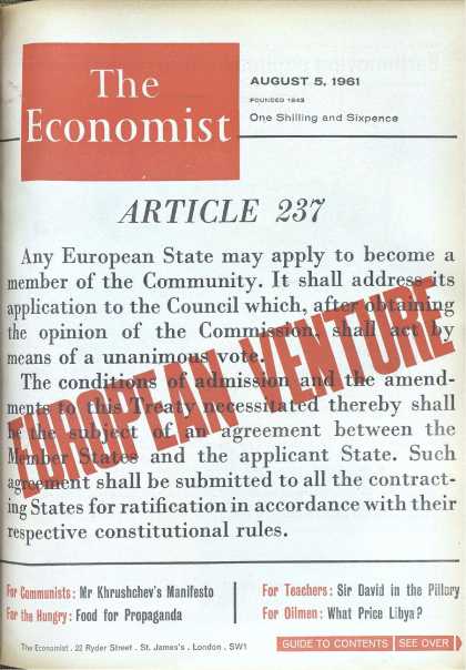 Economist - August 5, 1961