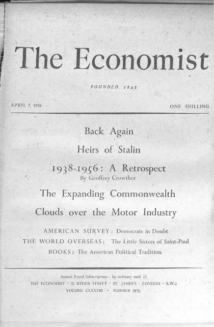 Economist - April 7, 1956