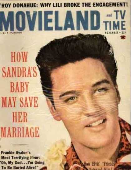 Elvis Presley Books - Movieland and TV Times Magazine November 1961 (Elvis Presley cover)