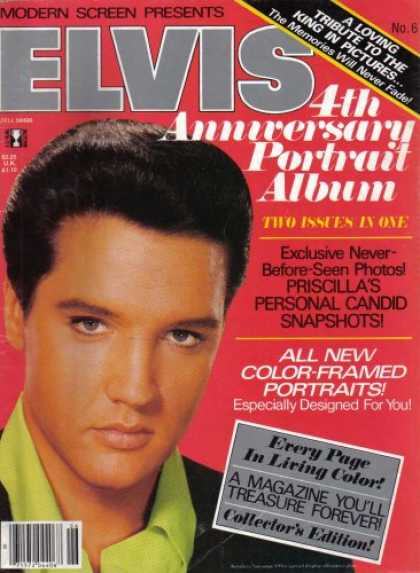 Elvis Presley Books - Modern Screen Presents Elvis 4th Anniversary Portrait Album (Volume 1 Number 6)