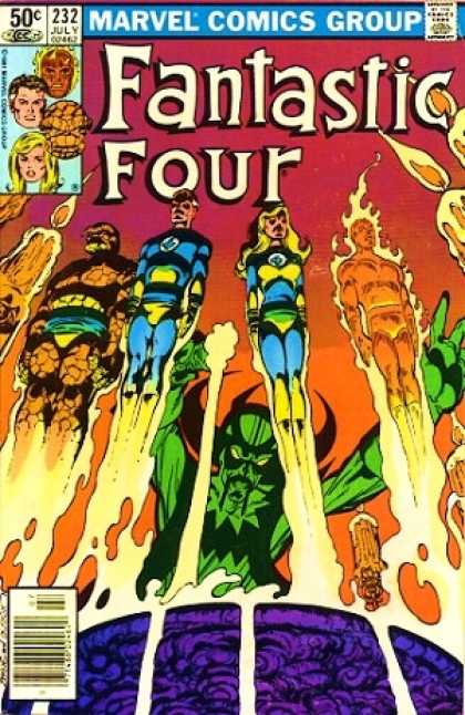 Fantastic Four 232 - Invisible Girl - Mr Fantastic - The Thing - Human Torch - Flames - John Byrne