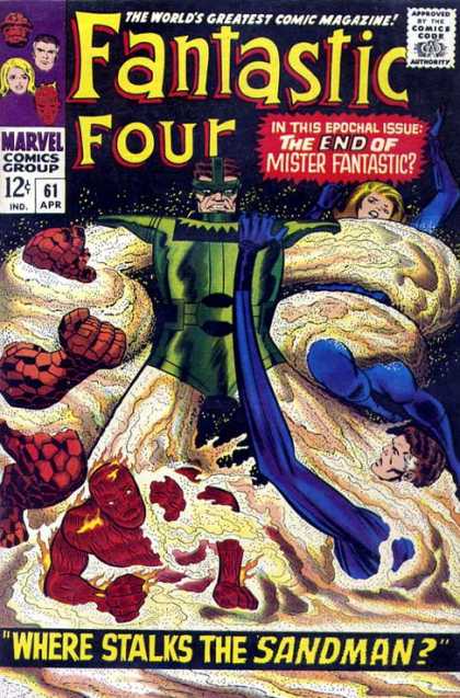 Fantastic Four 61 - Marvel Comics - Superheroes - Super Powers - Mister Fantastic - The Thing - Jack Kirby