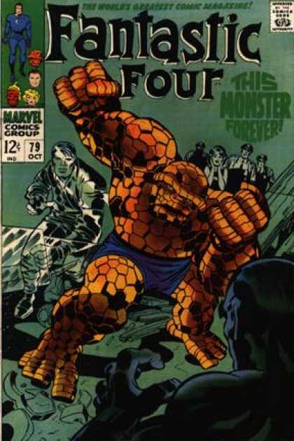 Fantastic Four 79 - Thing - Monster - 12 Cents - Fantastic Four - The Thing - Jack Kirby
