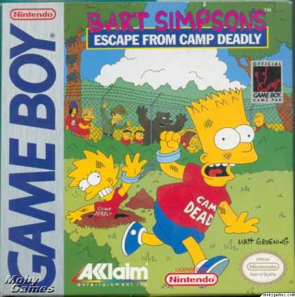 Game Boy Games - Bart Simpson's Escape from Camp Deadly