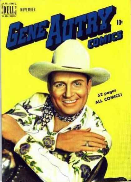 Gene Autry Comics 33 - Cowboy Hat - Flower Shirt - Smile - Neckerchief - Camp