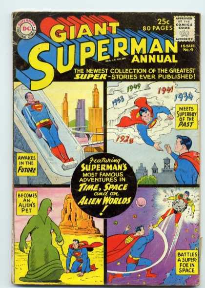 Giant Superman Annual 4 - Collection - Alien Pet - Superboy - Time Travel - Space Battles
