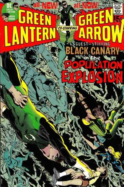 Green Lantern (1960) 81 - Comics Code - All-new All Now - Green Arrow - Population Explosion - Black Canary - Jack Adler, Neal Adams
