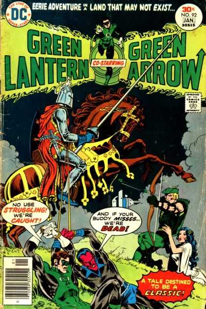 Green Lantern (1960) 92 - Horse - Armour - Sword - Fighting - Bow And Arrow - Mike Grell
