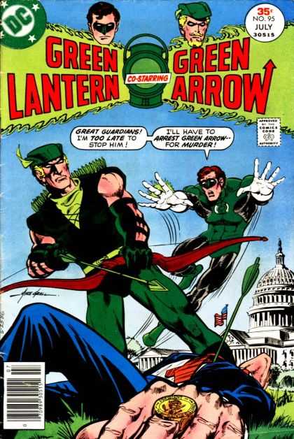 Green Lantern (1960) 95 - Green Lantern - Green Arrow - 35cent - Co-starring - Guardians - Mike Grell