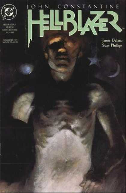 Hellblazer 31 - Weird Naked Man - Bad Teeth - Crescent Moon - Star - Planet - Kent Williams
