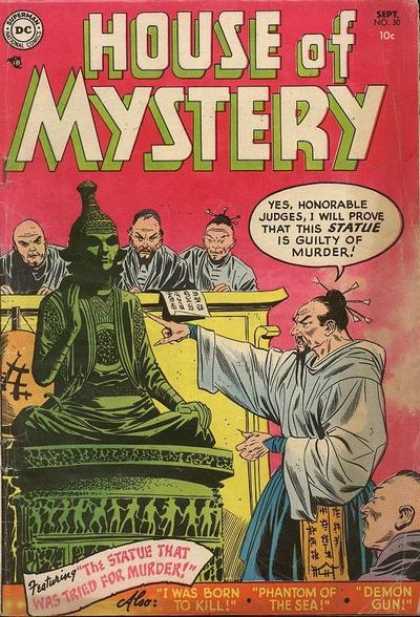 House of Mystery 30 - Dc Comics - Statue - Jedges - The Statue That Was Tried For Murder - I Was Born To Kill