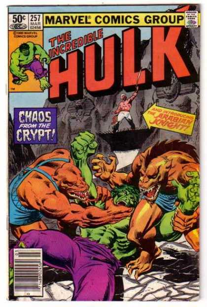 Hulk 257 - Chaos From The Crypt - Arabian Knight - Fantastical Monsters - Wrestling With The Hulk - Green Is Good - Tony DeZuniga
