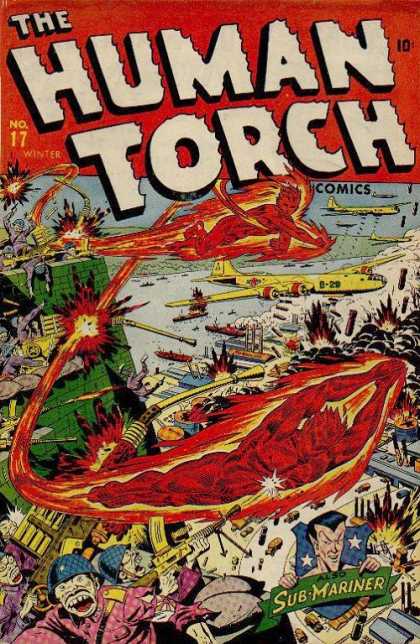 Human Torch 17 - Golden Age - Torch - Superhero - Wwii - Sub-mariner