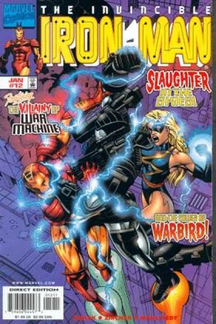 Iron Man (1998) 12 - Marvel Comics - Invincible - Slaughter - Warbird - Direct Edition - Sean Chen
