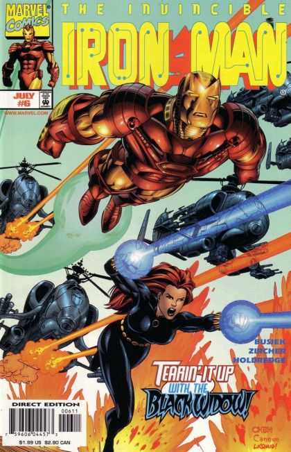 Iron Man (1998) 6 - Marvel Comics - Invincible - July 6 - Approved By The Comics Code - Blackwidow - Sean Chen
