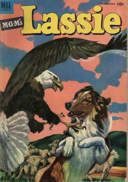 Lassie 10 - Mgm - Eagle - Collie - Clouds - Fight