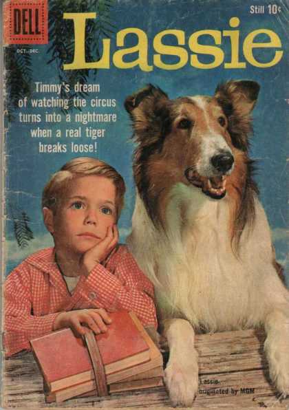 Lassie 47 - Dell - Mgm - Books - Bench - Red Checkered Shirt