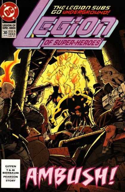 Legion of Super-Heroes (1989) 30 - Legion Subs - Underground - Dc - Fire - Ambush - Jason Pearson
