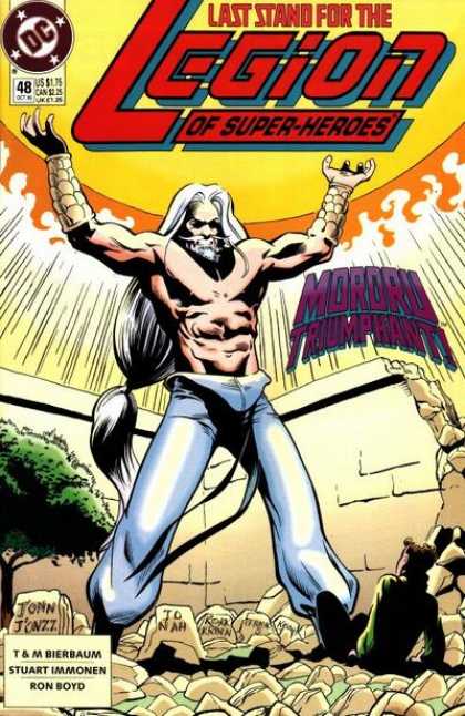 Legion of Super-Heroes (1989) 48 - Man - Muscles - Rock - Fire - Smoke - Stuart Immonen