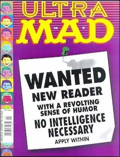 Mad Special 132 - Ultra - Maxx - Wanted New Reader - No Intelligence Necessary - Apply Within